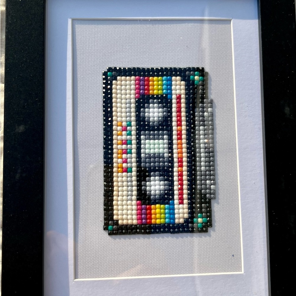 Retro 80s Tape: Diamond Art- Finished and Framed